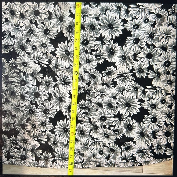 M collection floral skirts, maxi, black, white zip closure size medium - Picture 7 of 8